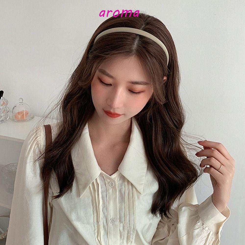 Băng Đô Cài Tóc Bằng Lụa Satin Chống Trượt Thời Trang Ngọt Ngào Cho Cô Dâu