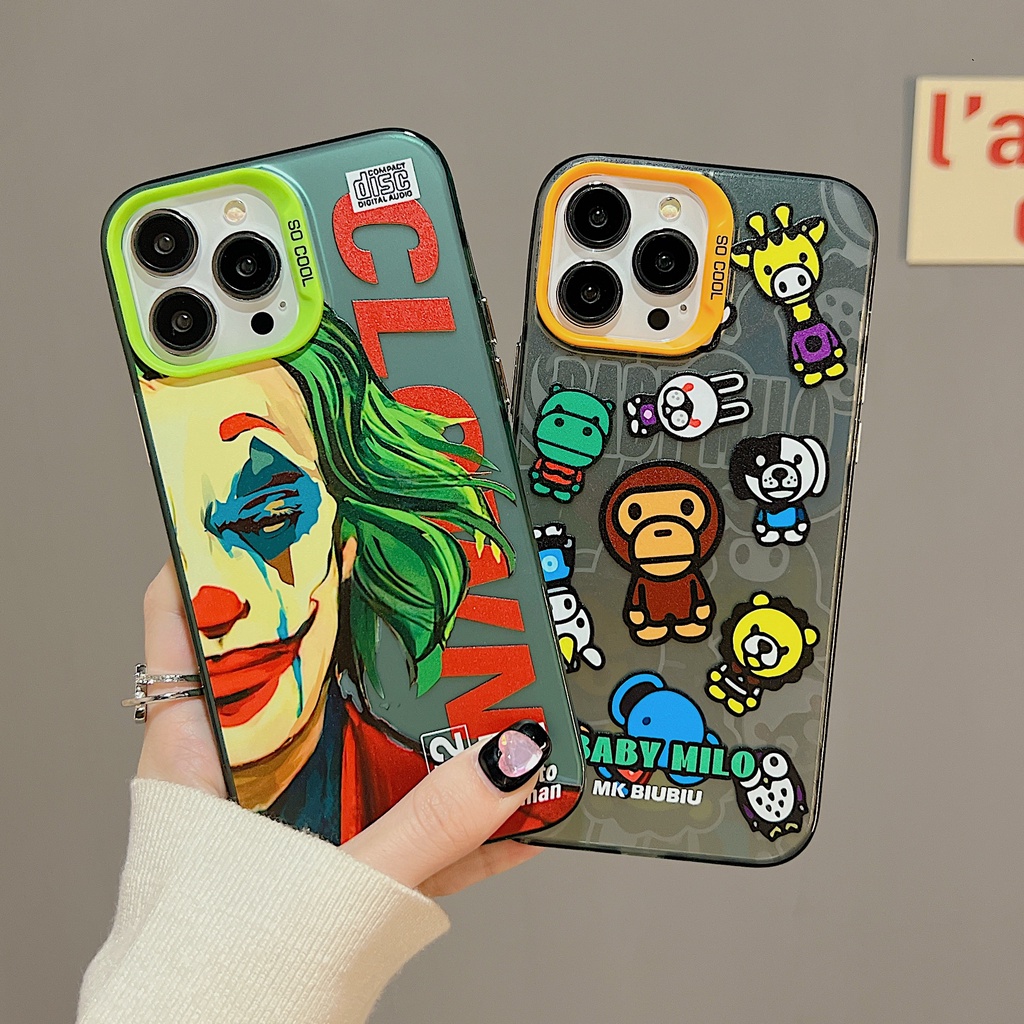 Ốp Điện Thoại tpu Mềm Trong Suốt Chống Sốc Họa Tiết Chú Hề Cho iPhone 11 13 12 14 PRO MAX