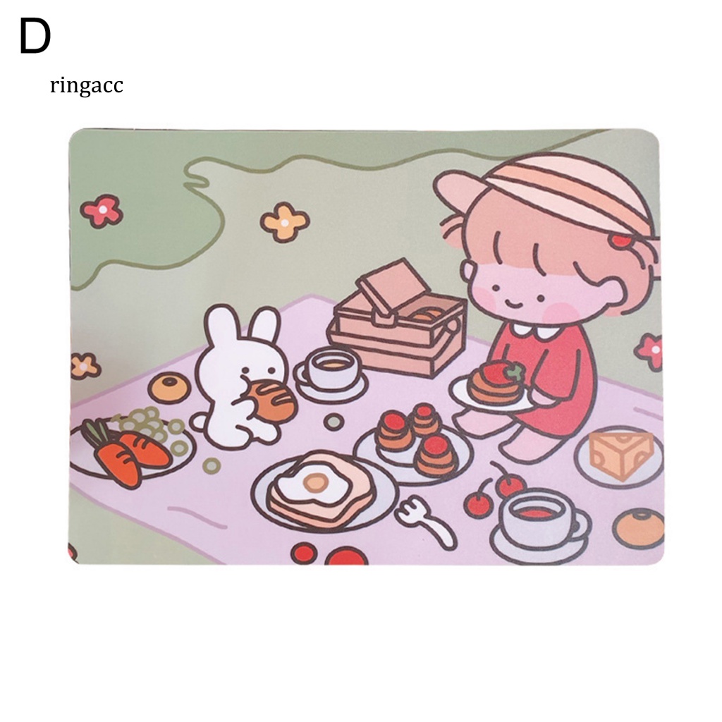 Tấm Lót Chuột Và Bàn Phím RGA Mềm Không Trượt Chống Thấm Nước In Họa Tiết Hoạt Hình Dễ Thương