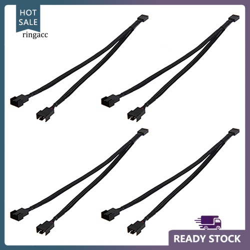 Bộ 4 Dây Cáp Chuyển Đổi 4Pin PWM Sang Dual PWM Cho Quạt Máy Tính