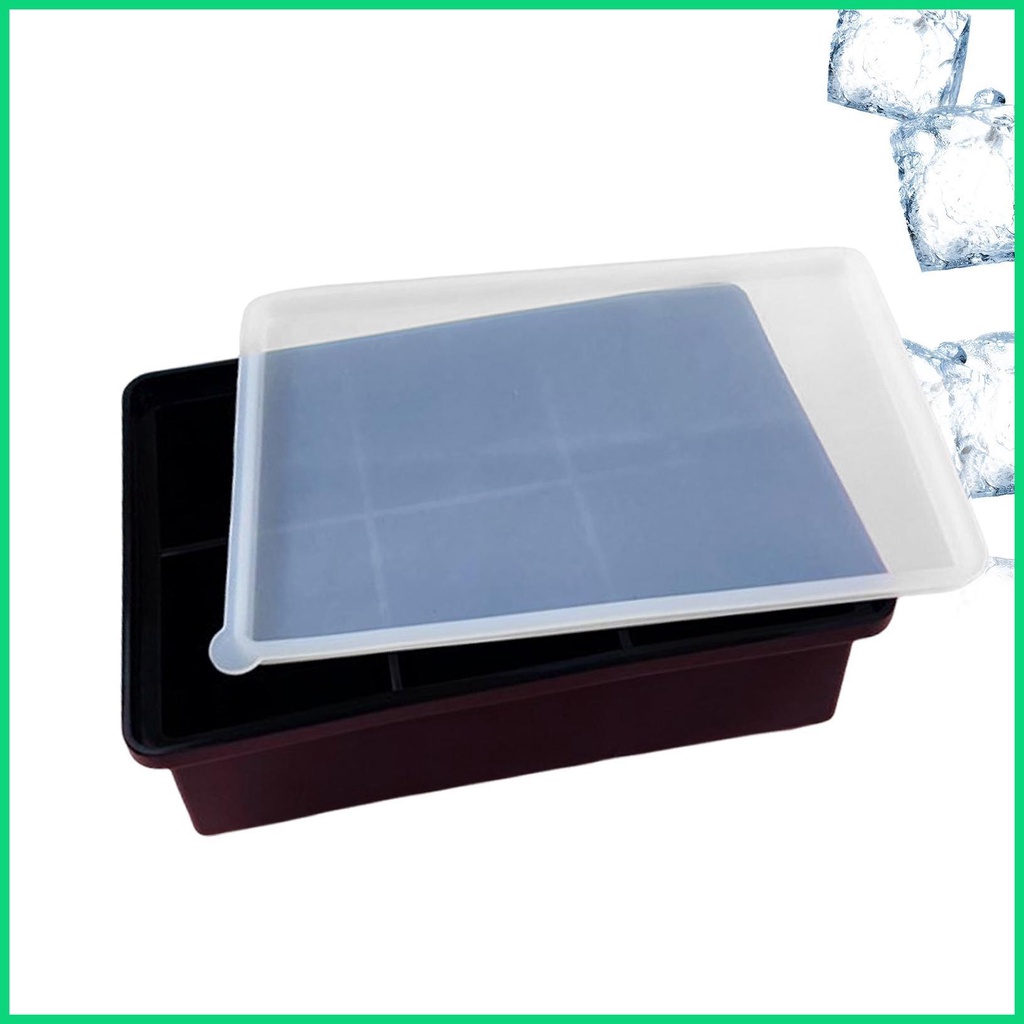 Khay Silicone Làm Đá Viên Có Nắp Đậy Thoải Mái