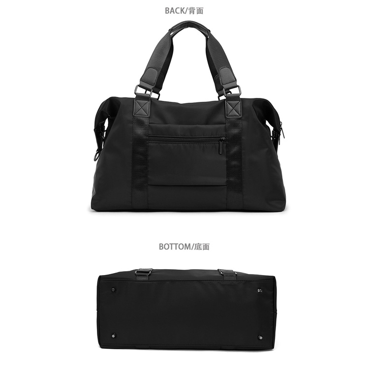 Túi Xách Du Lịch Vải Oxford Chống Thấm Nước Sức Chứa Lớn Màu Đen Cho Nam