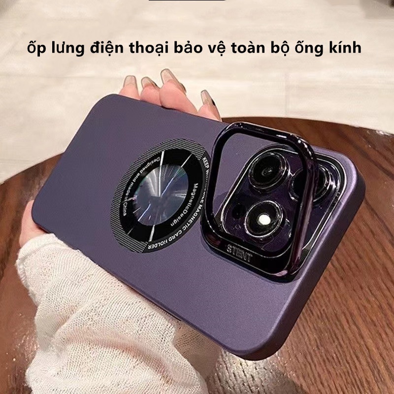 【VẬN CHUYỂN NHANH】ốp lưng điẹn thoại màu tím đậm mới cho iphone 12 13 14 15 Pro max