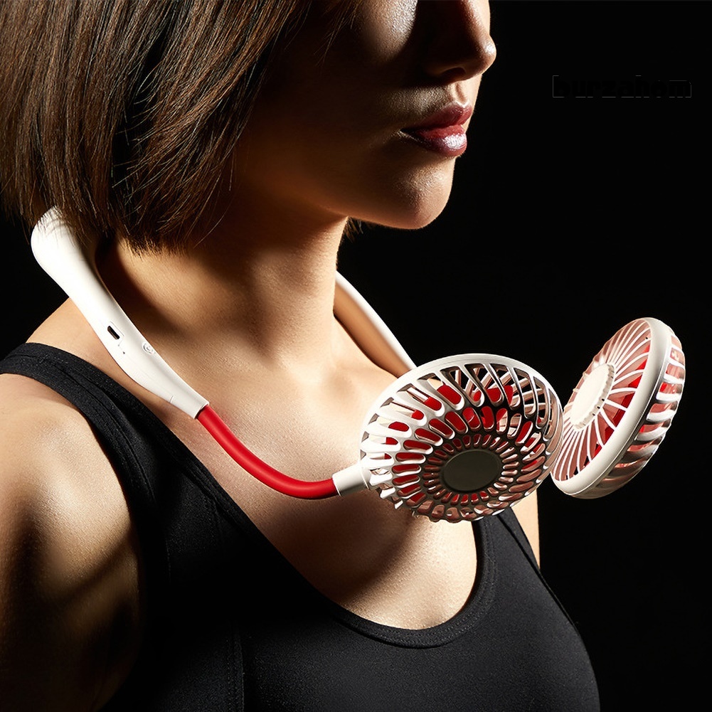 Quạt Làm Mát Mini Đeo Cổ / Đeo Cổ Có Đèn LED Sạc Cổng USB Mang Đi Tiện Dụng
