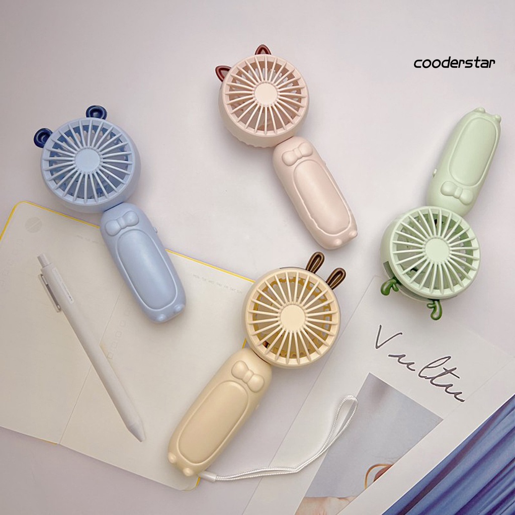 1 Bộ Quạt Cầm Tay 3 Bánh Răng Chuyển Đổi 2 Tốc Độ Gió 4 Cánh Sạc USB 90 Độ Gấp Gọn Dành Cho Trường Học