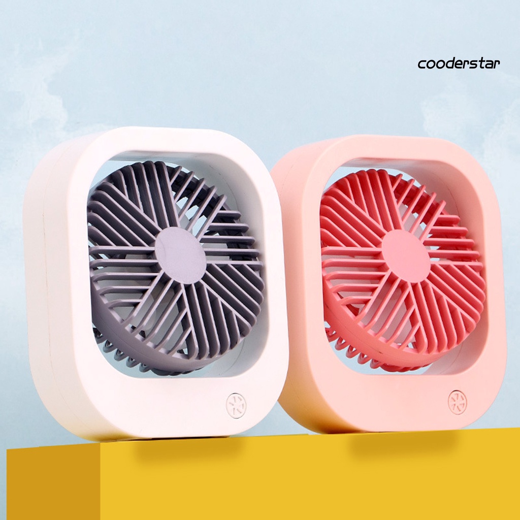 Quạt Để Bàn 2 Cánh Cỡ Nhỏ Siêu Êm Sạc USB Có Thể Điều Chỉnh