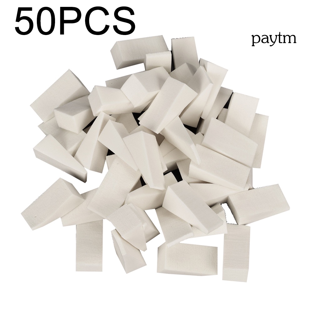 Set 50 Miếng Bọt Biển Mềm Dùng Một Lần Màu Gradient Trang Trí Móng Nghệ Thuật