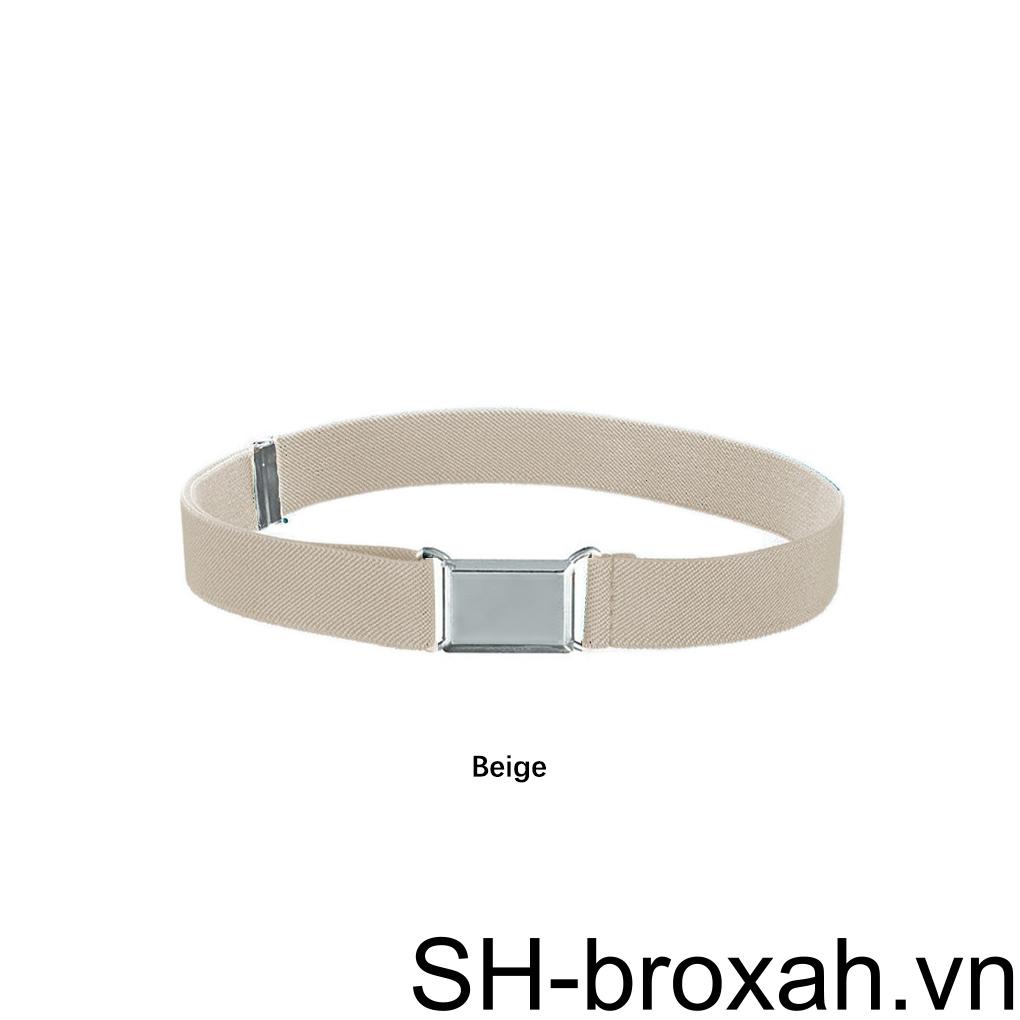 1 Set Thắt Lưng Co Giãn Màu Trơn Khóa Cài Có Thể Điều Chỉnh Cho Bé Trai Và Bé Gái