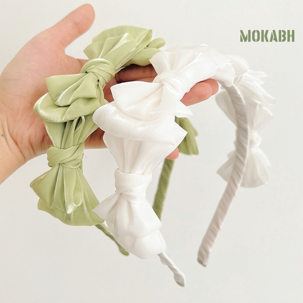 Băng Đô Cài Tóc Bằng Vải Mềm Co Giãn Chống Trượt Màu Trơn Dành Cho Nữ