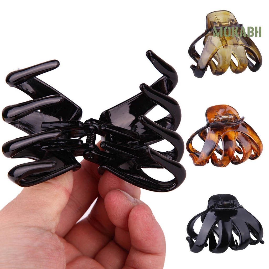 Bộ 4 Kẹp Tóc Màu Trơn Chống Rơi Phong Cách Hàn Quốc Cho Nữ