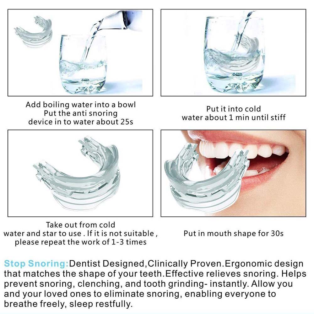 Snore Eliminator Multi-Adjustable Anti Snoring Mouth Guard | Bruxism Sleep Aid Mouthpiece