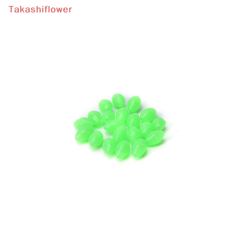 Set 100 Hạt Cườm Mềm Phát Sáng Hình Oval Kích Thước 5mm / 8mm / 10mm