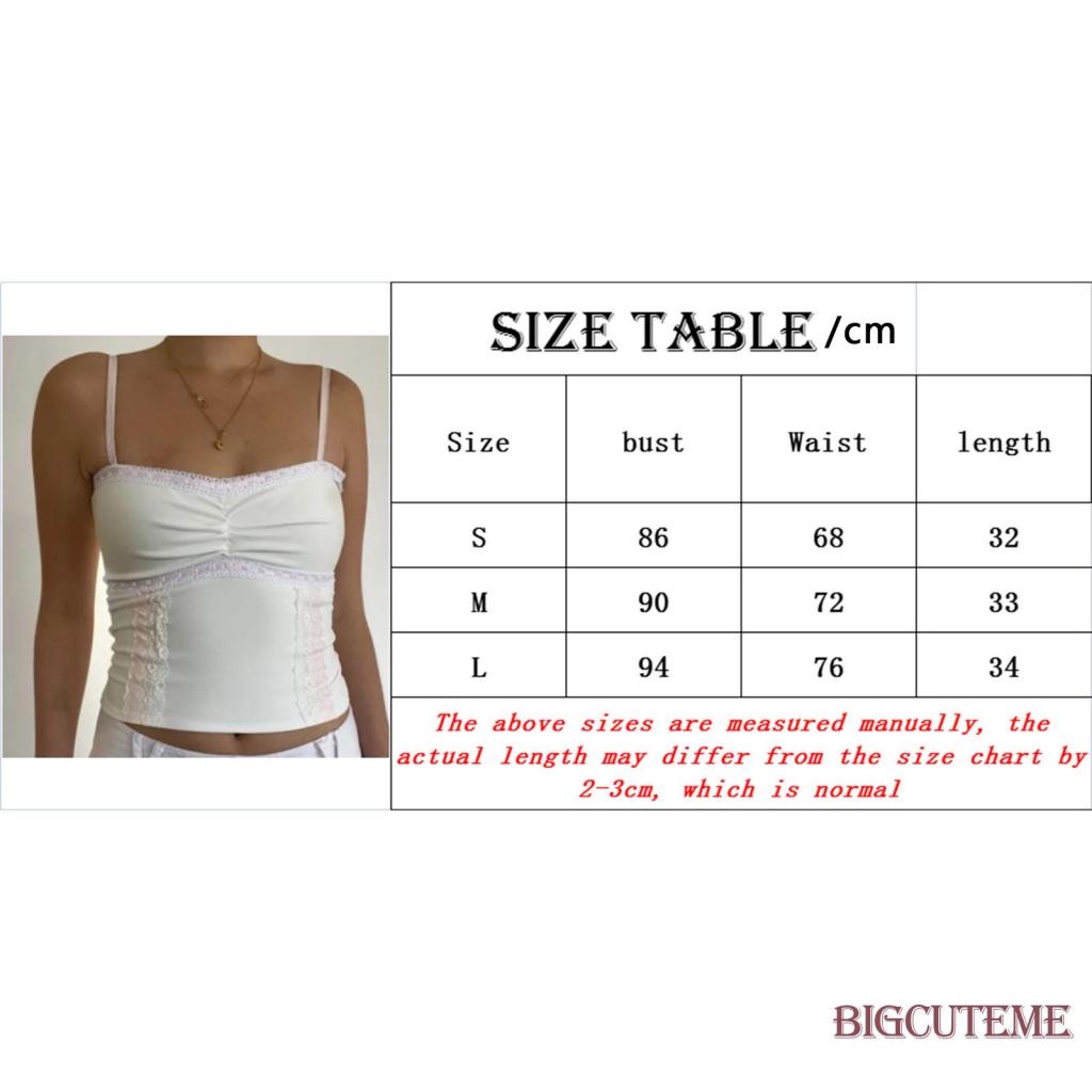 [] - Áo Crop Top Không Tay Phối Ren Màu Trắng Phong Cách Đường Phố Dự Tiệc Thường Ngày Cho Nữ