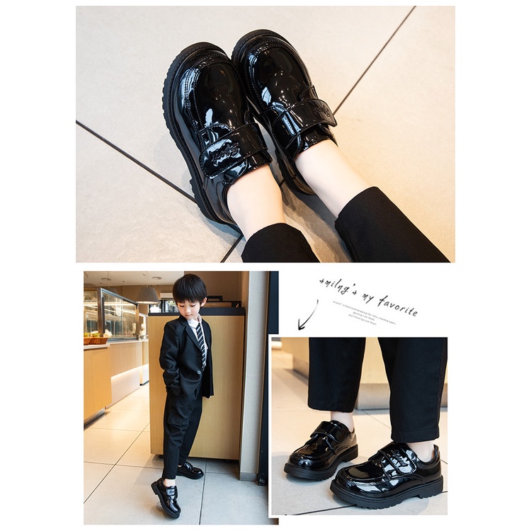 Giày Lười Da Bóng Phong Cách Anh Quốc 2023 Cho Bé