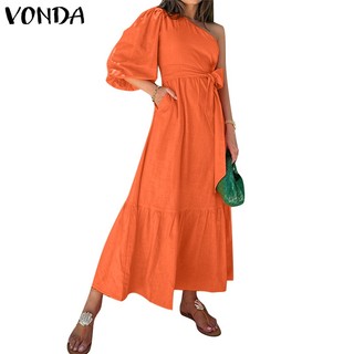 Đầm Dài Hở Vai Màu Trơn Phong Cách Vintage Dành Cho Nữ