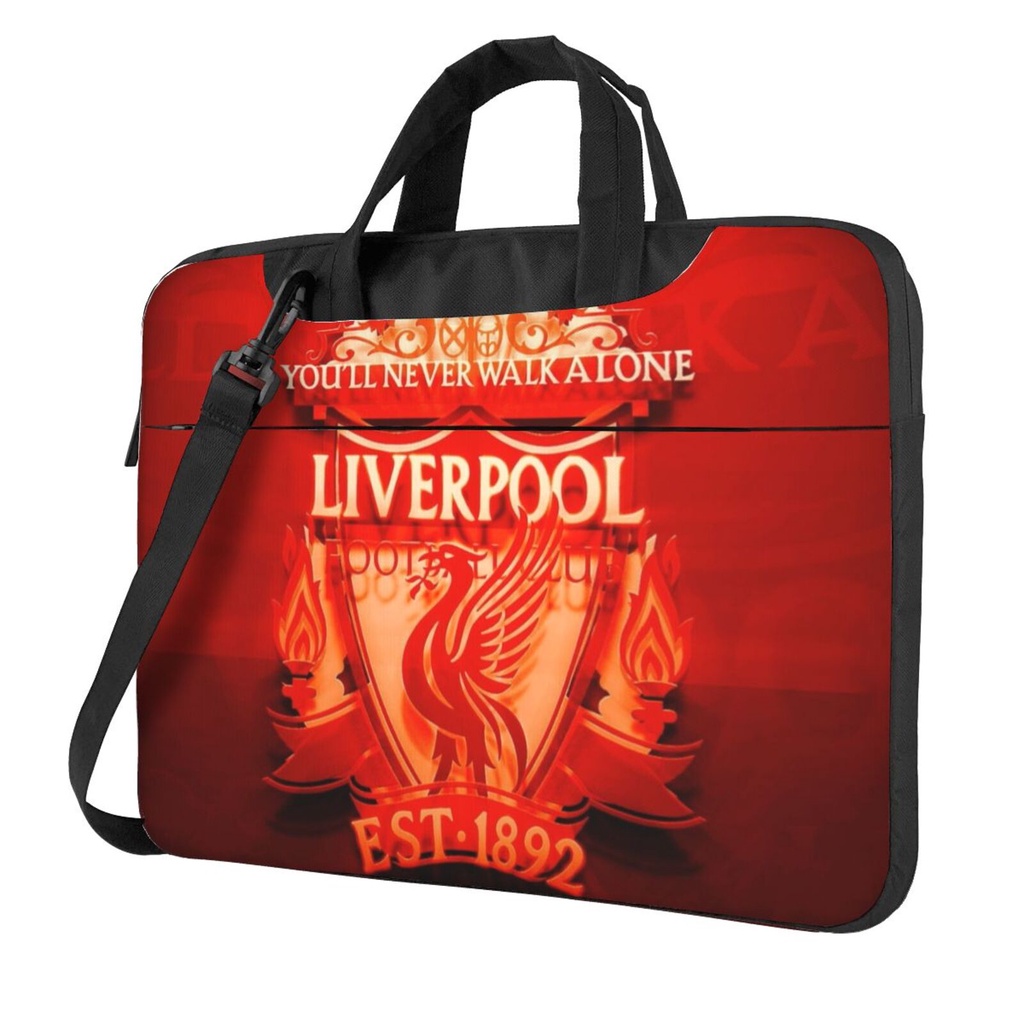 Túi Đựng Laptop / Máy Tính Bảng Có Dây Đeo Vai Tháo Rời Được In Logo Liverpool Thời Trang