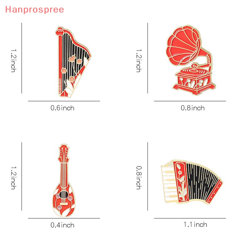 Hanprospree > Ghim Cài Áo Bằng Hợp Kim Tráng Men Đa Năng Hình Đàn Ghita Cổ Điển Sáng Tạo Thời Trang