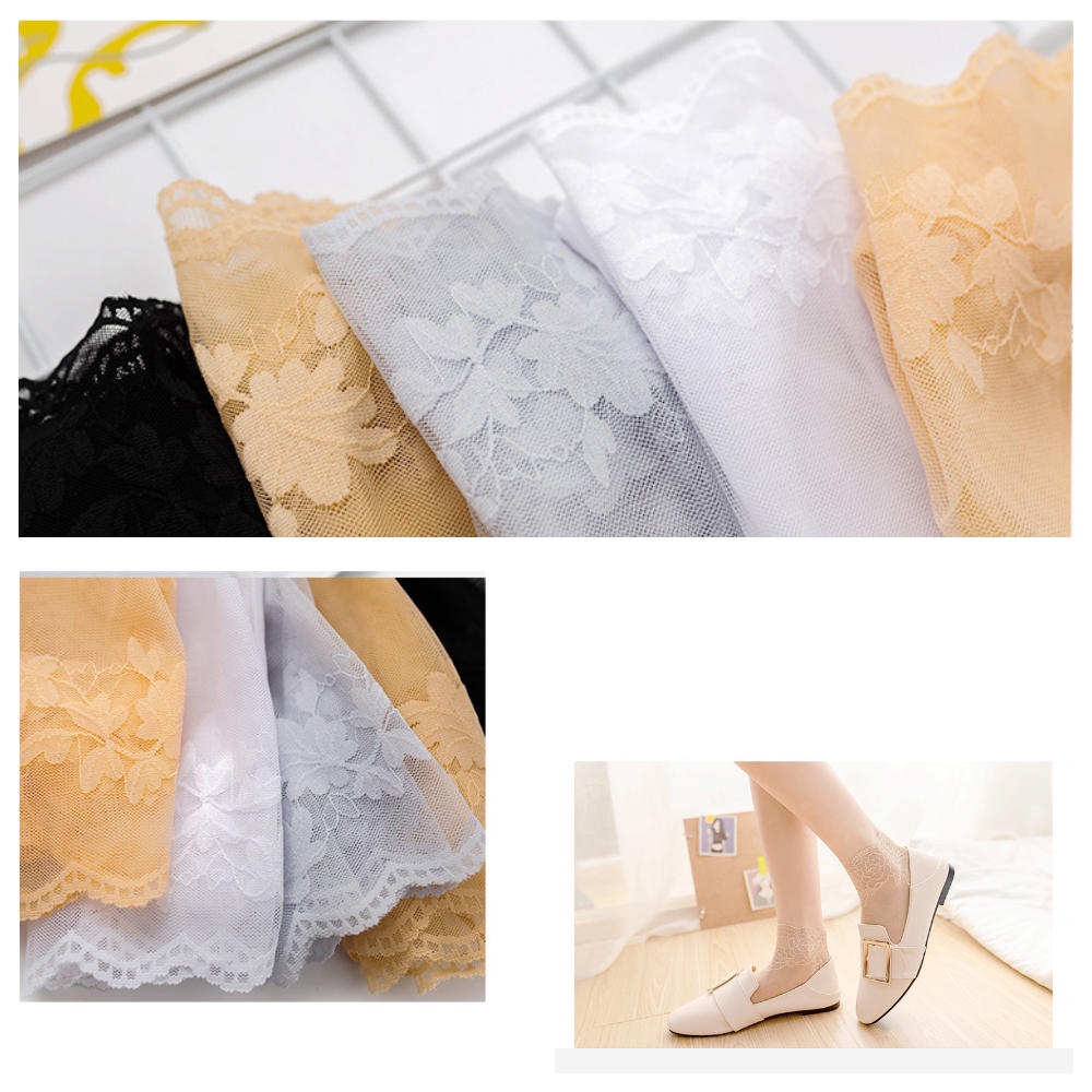 Đôi Vớ Thuyền Ren Hoa Xinh Xắn Cho Nữ