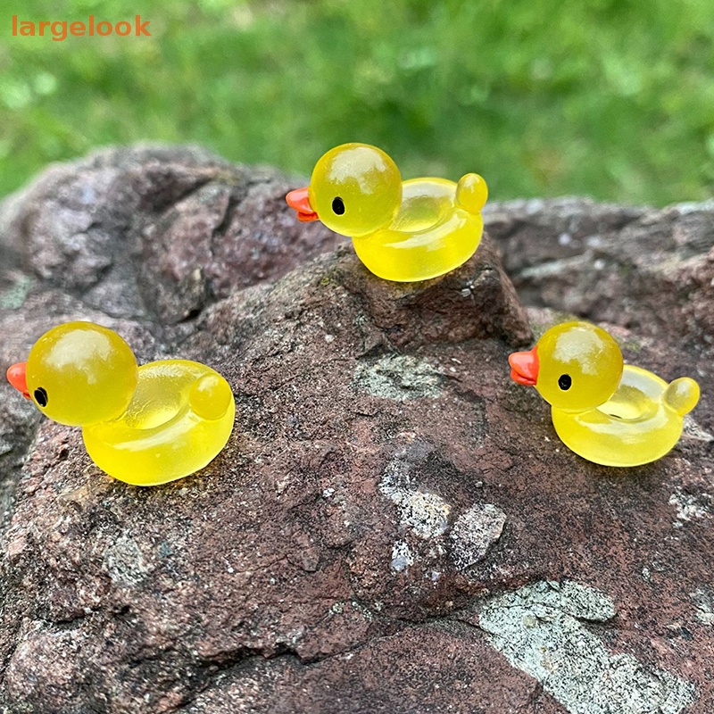 Bộ 5 Kẹp Tóc Hình Chú Vịt Bằng Resin Màu Dạ Quang Xinh Xắn Dùng Trang Trí Sổ Tay / Đồ Bơi