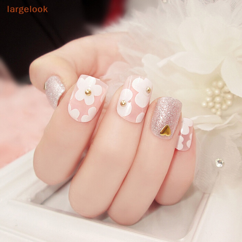 Bộ 24 Móng Tay Giả Acrylic Toàn Diện Phong Cách Pháp