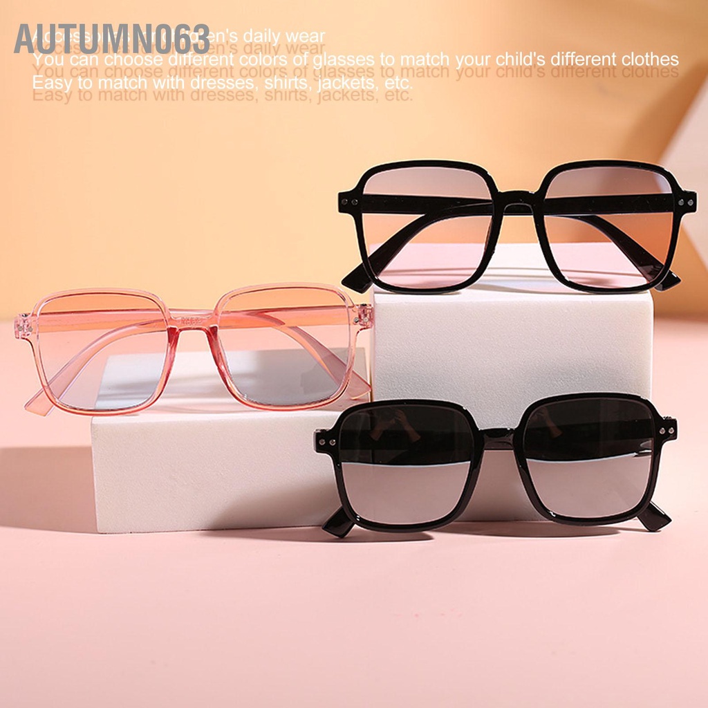 Autumn063 7 Chiếc Kính Mát Trẻ Em Chống Nắng Cá Tính Khung Vuông Nhiều Màu Sắc Cho Ngoài Trời