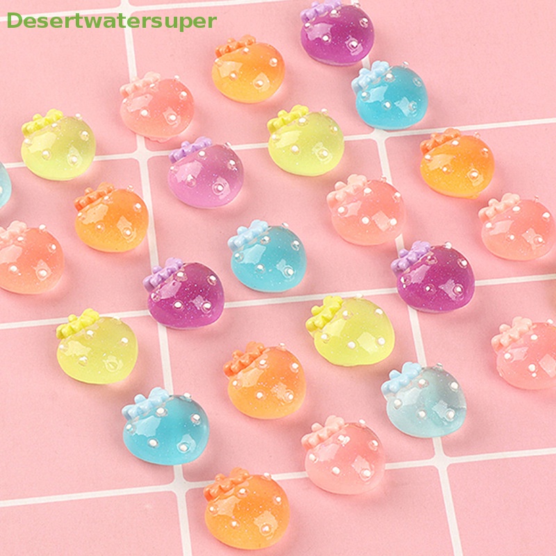 2 Đồ trang trí Trái Dâu Mini Bằng Nhựa Phát Quang