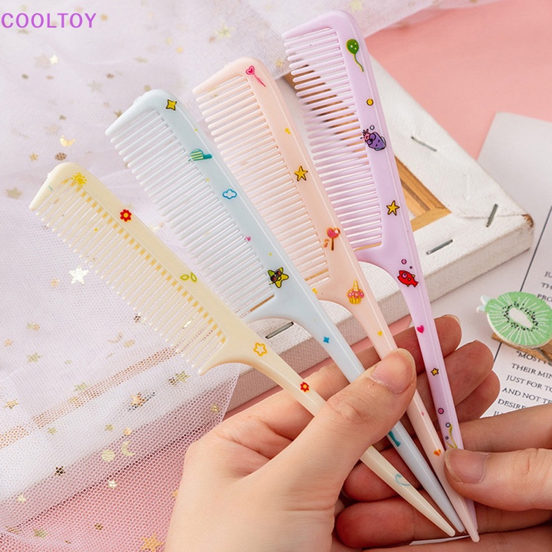 Set 2 Lược Đuôi Nhọn Chống Tĩnh Điện Dễ Thương Cho Bé Gái