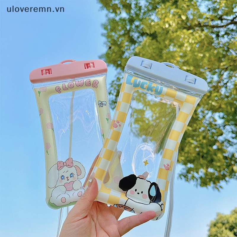 Túi Đựng Điện Thoại Trong Suốt Chống Nước Chống Bụi Họa Tiết Hoạt Hình Có Thể Chạm Màn Hình Cảm Ứng