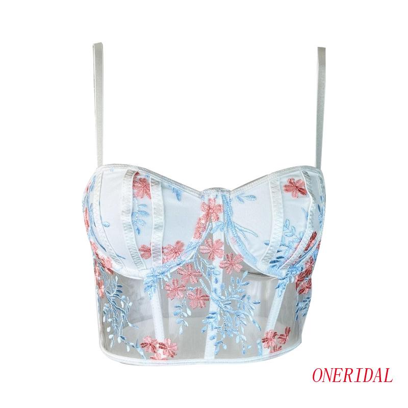 Áo Hai Dây Phối Ren Có Mút Đệm Thời Trang Mùa Hè Cho Nữ