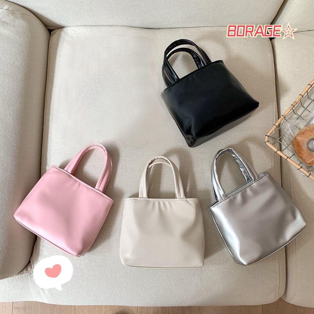 Túi Xách Da Pu Màu Trơn Thời Trang Cho Nữ