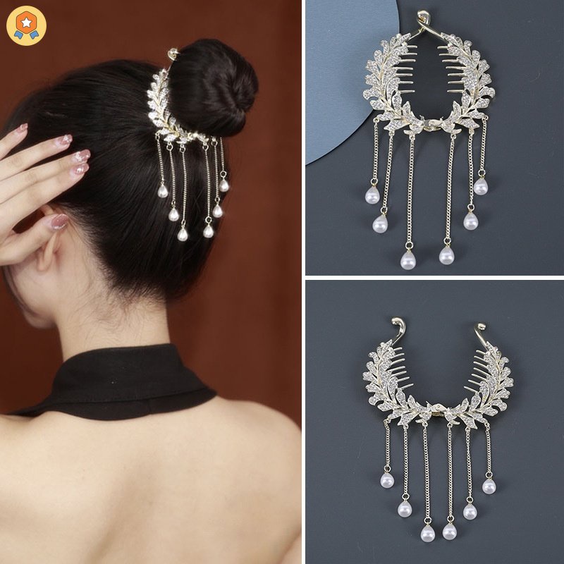 Kẹp Tóc Đính Ngọc Trai Sang Trọng Cho Nữ Mã 2023