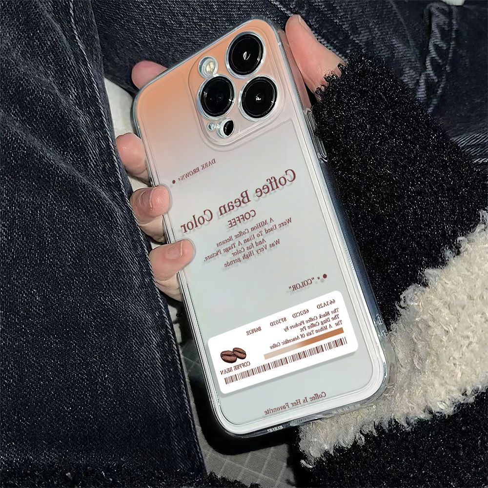 ✅Ốp Điện Thoại Mềm Chống Sốc Màu Cà Phê Đơn Giản Cho Iphone 12 6In 7811 14Promax + 13 2QG1