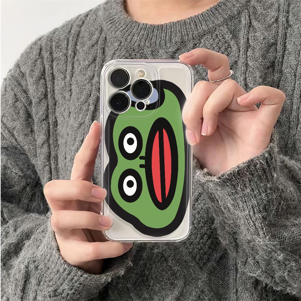✅Ốp Điện Thoại Dẻo Hình Chú Ếch Môi Đỏ Dễ Thương Chống Sốc Cho Iphone 6In 78 13 plusiPhone12 14pro 11 max