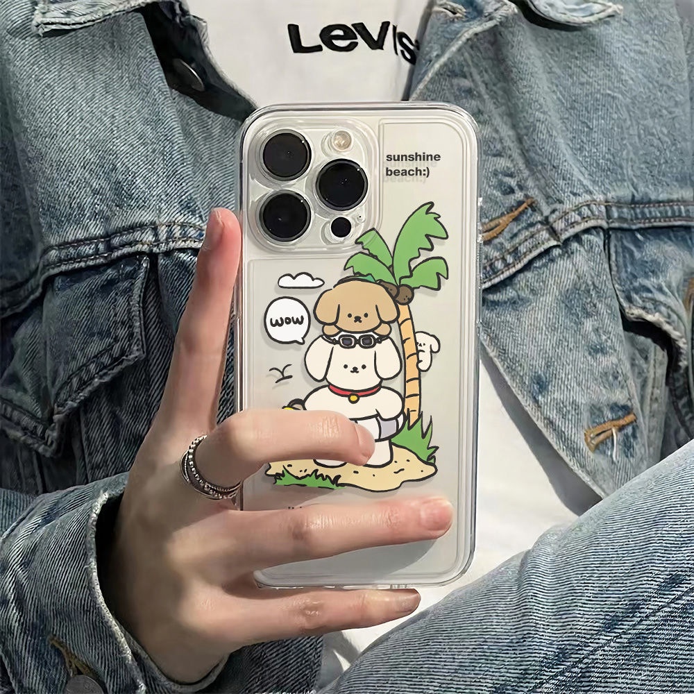 ✅Ốp Điện Thoại Mềm Chống Sốc Họa Tiết Cây Dừa Cho Iphone 78max 12 14pro11 13 6In QPBB