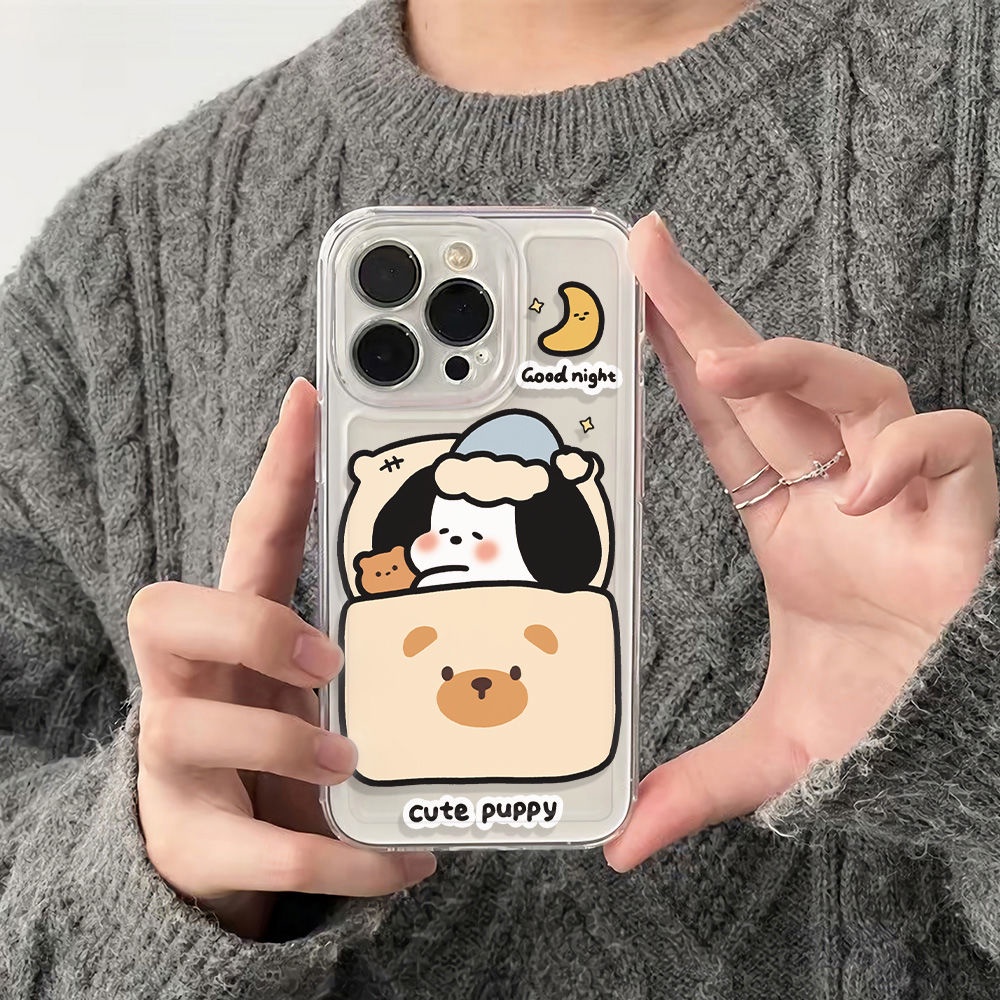 ✅Ốp Điện Thoại Dẻo Họa Tiết Chú Chó &amp; Sữa Dễ Thương Chống Sốc Cho Iphone plusmax 78 1311 14pro 6Iniphone12 OC1C