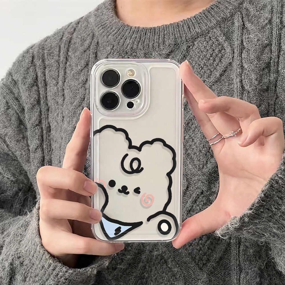 ✅Ốp Điện Thoại Mềm Chống Sốc Họa Tiết Gấu Đơn Giản Lbs Cho Iphone12plus max 1314pro11 786Inch