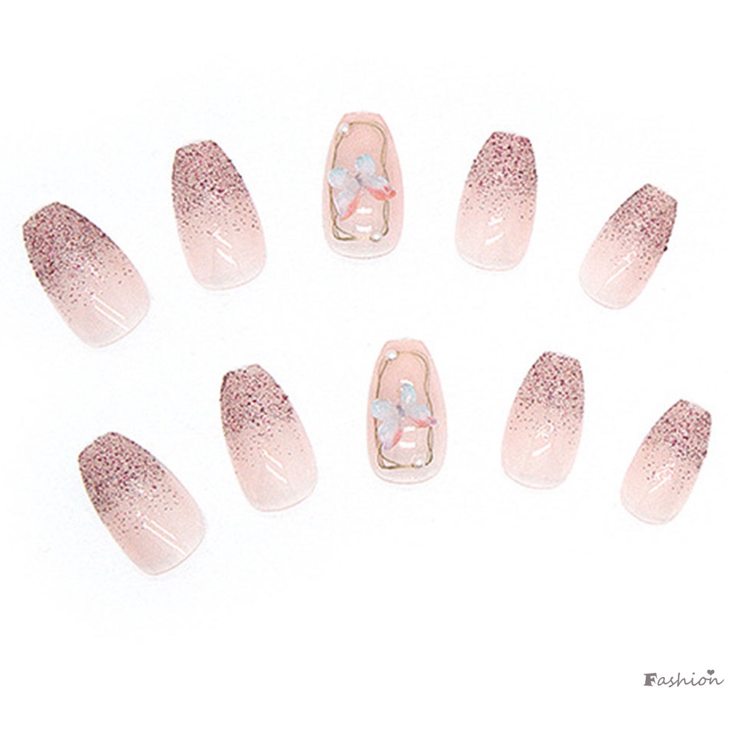 Khay Đựng Phụ Kiện Trang Trí Móng Tay Hình Bướm Đính Đá Xinh Xắn