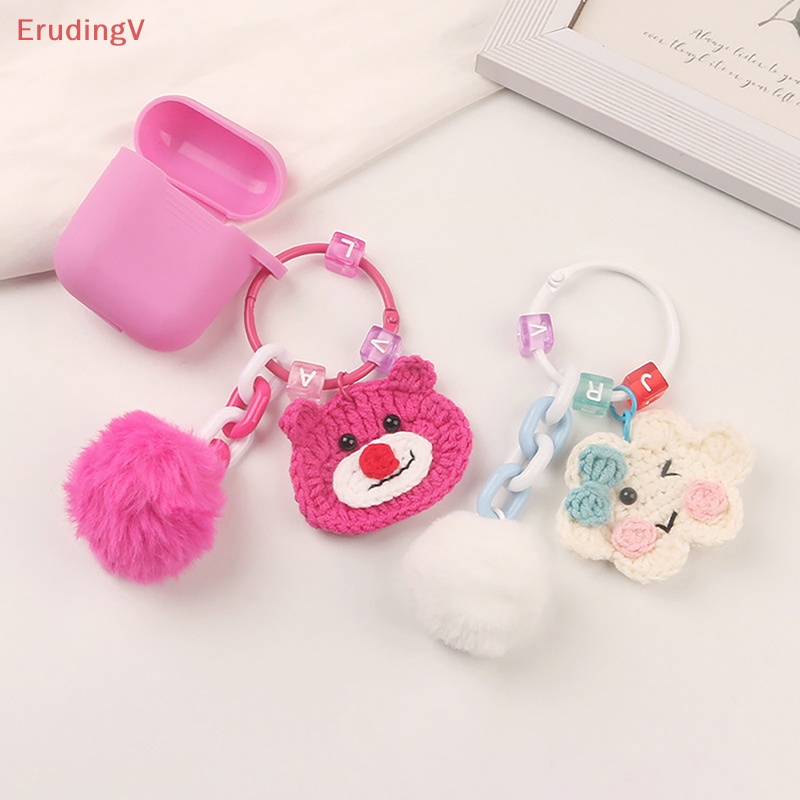 [ErudingV] Móc Khóa / Túi Xách Đan Len Họa Tiết Hoạt Hình Sáng Tạo Dễ Thương