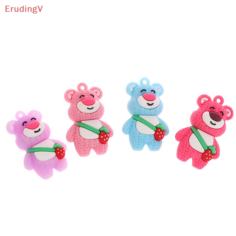 [ErudingV] 1 Móc Khóa / Móc Khóa Hình Gấu / Dâu Tây Hoạt Hình DIY Trang Trí Bàn Làm Việc [Mới]