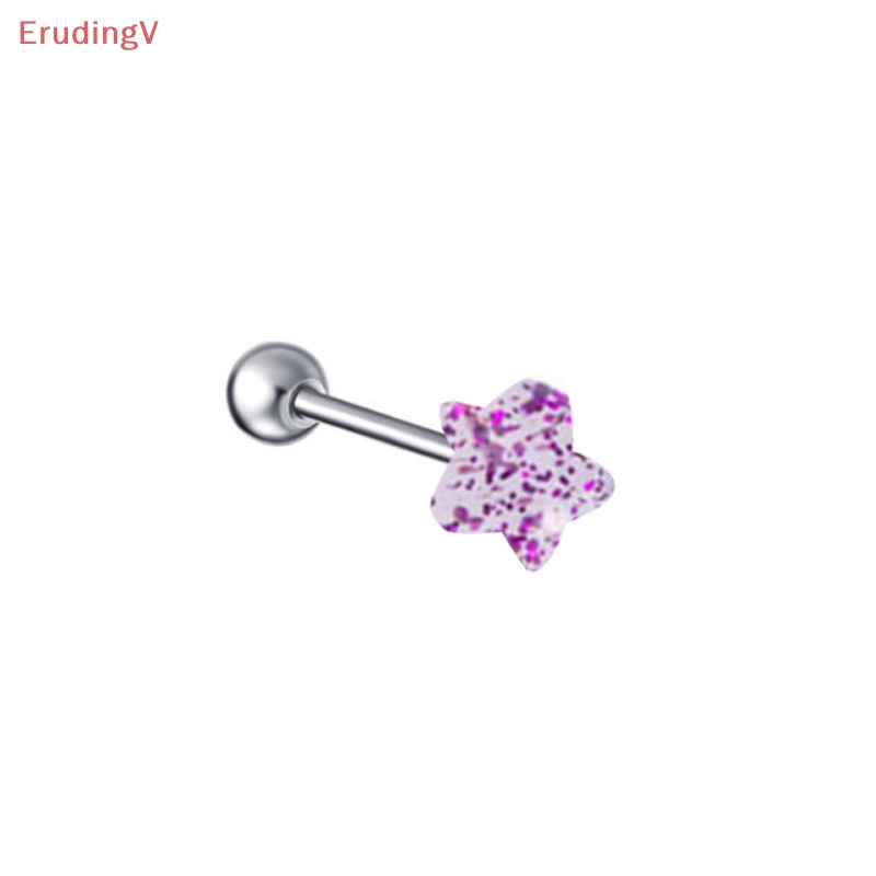 [ErudingV] 1 Khuyên Tai / Lưỡi Bằng Kim Loại Hình Quả Bóng Đâm Thủng Goth [Mới]