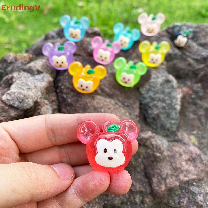 [ErudingV] 1 Búp Bê Chuột Micky Mini Bằng Nhựa Resin Dạ Quang Màu Sắc Ngẫu Nhiên Trang Trí Bảng Điều Khiển Xe Hơi