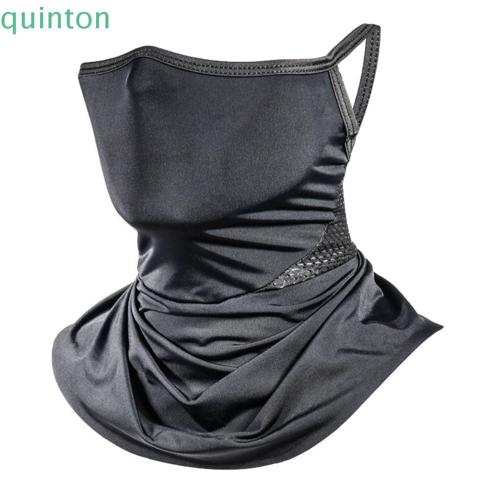 Khăn Choàng Cổ Kiêm Khẩu Trang Bằng Lụa Lạnh Thoáng Khí Chống Mồ Hôi