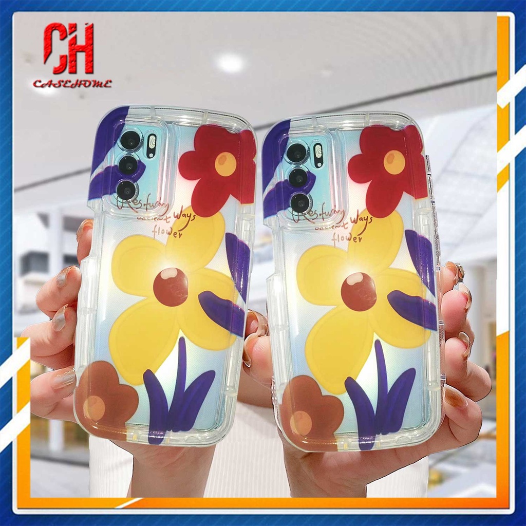 Ốp Điện Thoại Hình Hoa Hướng Dương Cho OPPO A5S A57 A3S A76 A96 A16 A17 A17K A95 A55 A15 A54 A7 A5 A9 A31 A53 A33 2020 A77S A12 A12S A1K A16E A16K A54S Reno 7 7Z 8Z 5 4 6 8 5F 5K 4F 4 5 06 Lite A74 A15S A52 A11K A92 A35 A36 A11 A93
