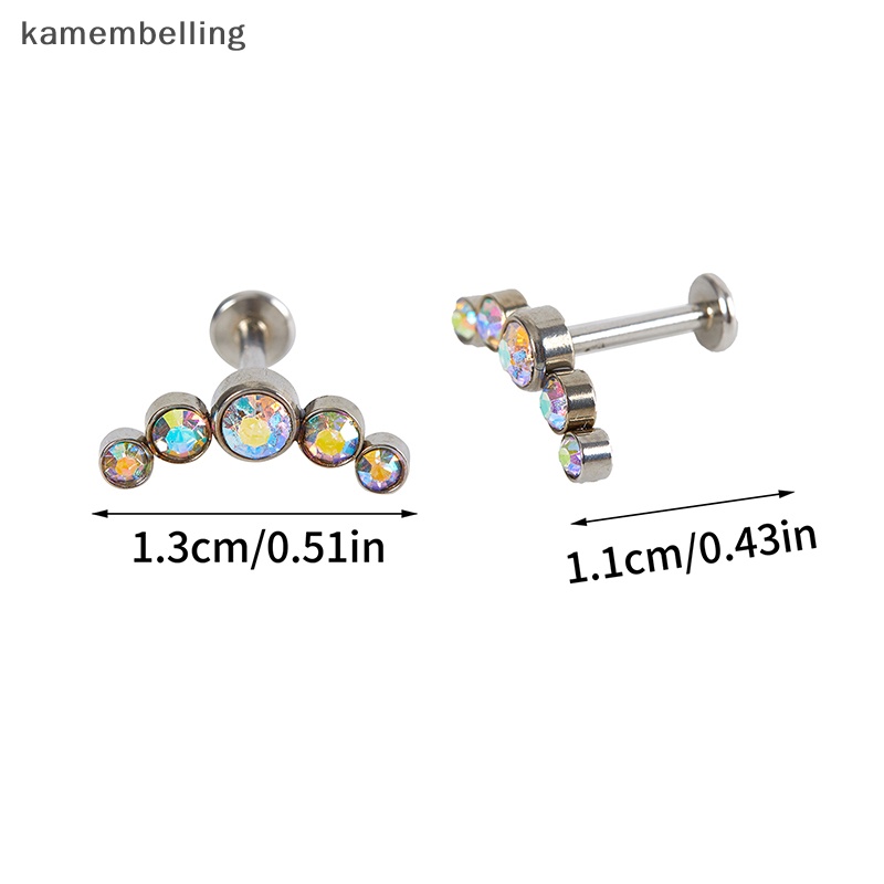 Kamembelling Phụ Kiện Trang Sức Thời Trang Hàn Móng Tay Môi Sợi Thép Không Gỉ Phong Cách Đơn Giản Dễ Phối Đồ