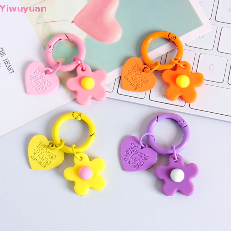 < Yiwuyuan > Móc Khóa Trang Trí Ba Lô / Ô Tô Hình Hoa Nhiều Màu Dễ Thương