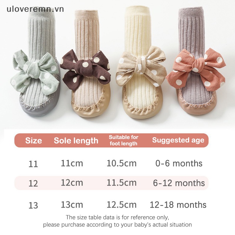 Vớ Da Chống Trượt Đính Nơ Họa Tiết Chấm Bi Xinh Xắn Cho Bé Gái