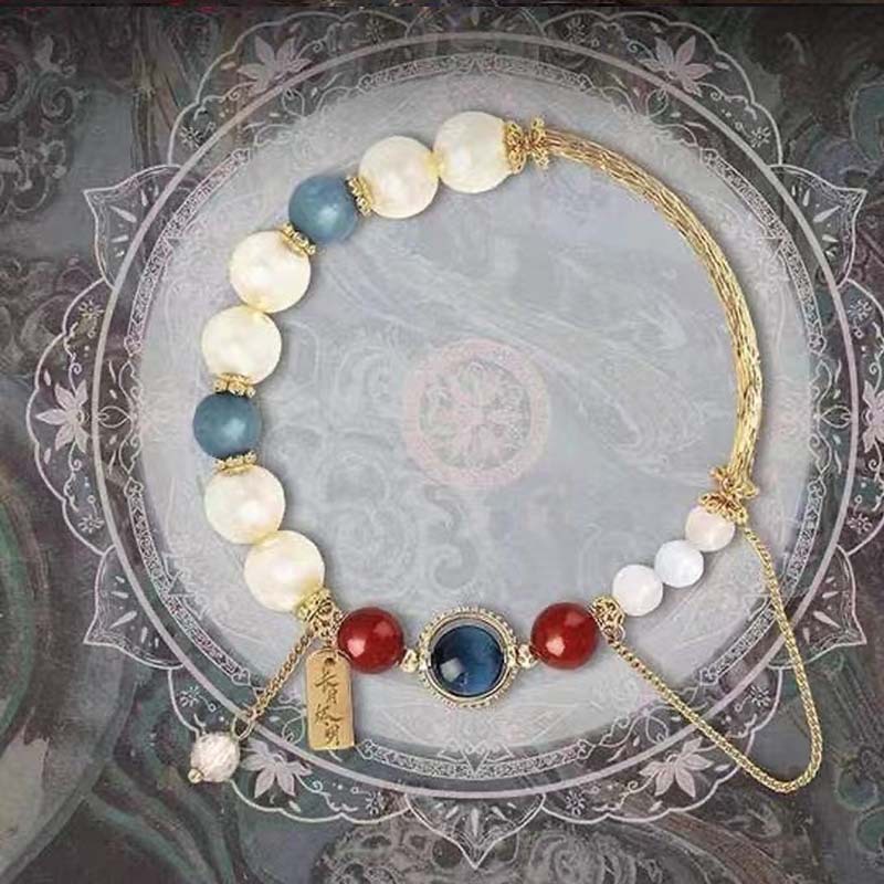 Vòng Tay Chuỗi Hạt Màu Xanh Thời Trang Mùa Hè 2023