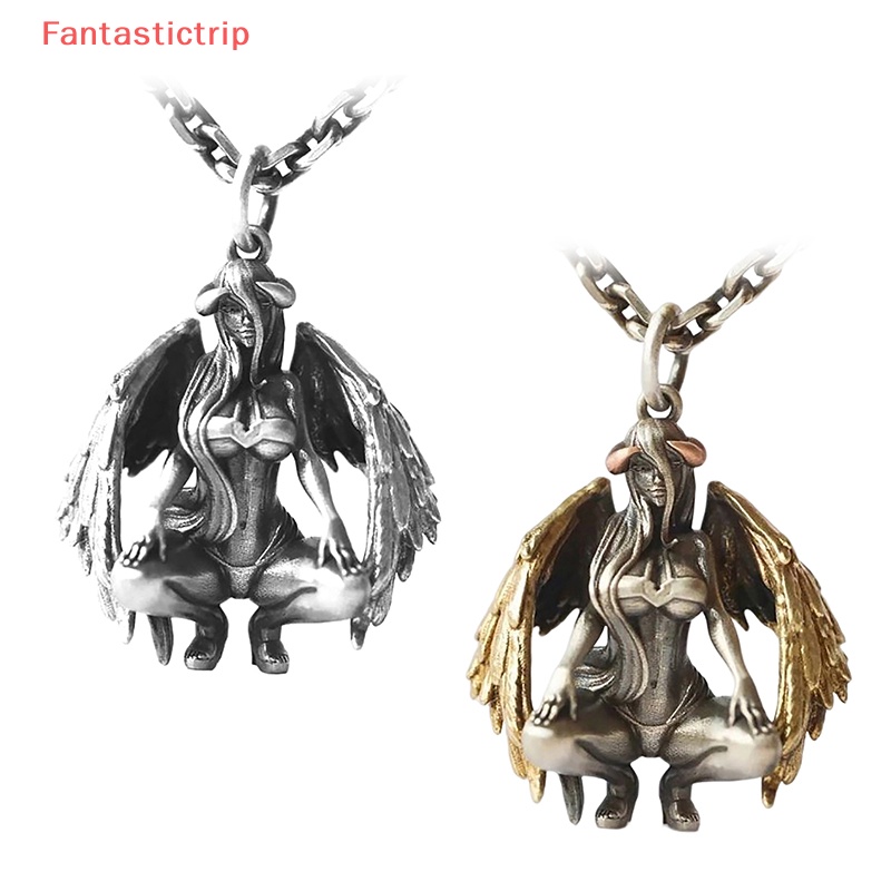 Vòng cổ Mặt Hình Thiên Thần Cầu Nguyện Bằng Thép Không Gỉ Phong Cách Punk Hip Hop Thời Trang Cho Nam Và Nữ