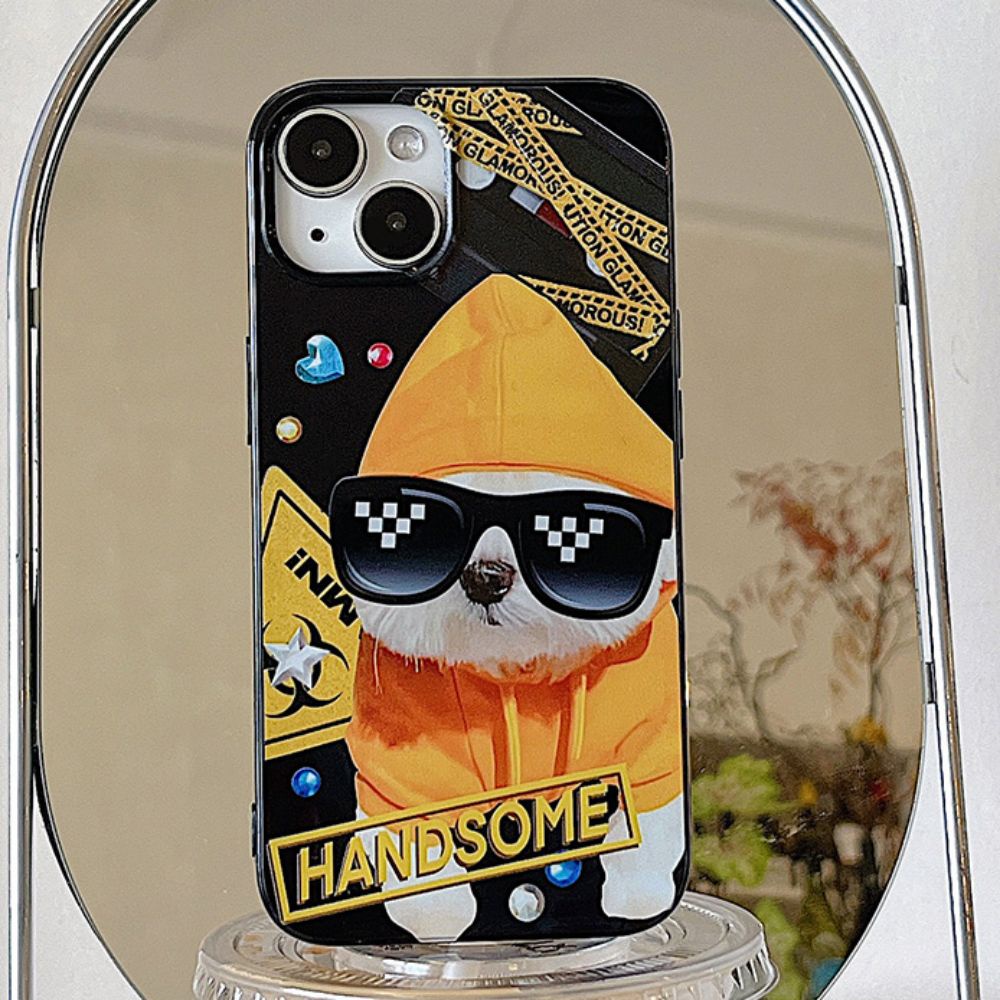 Ốp Điện Thoại TPU Mềm Siêu Mỏng Họa Tiết Mèo Đeo Kính Mát Cho IPhone 14 Pro Max 13 12 11 Pro Max