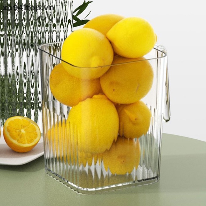 Hộp Đựng Thực Phẩm Để Tủ Lạnh Trong Suốt Có Tay Cầm Chống Mài Mòn Tái Sử Dụng Tiện Lợi Hộp Đựng Thực Phẩm Để Tủ Lạnh Tiện Dụng